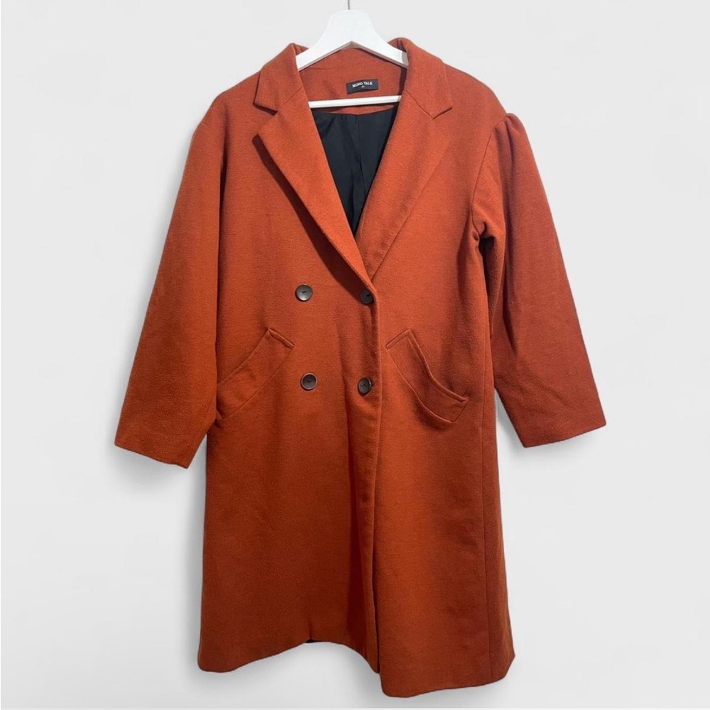 Zara Women's Burnt Orange Wool Trench Coat